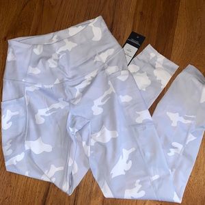 White camouflage yoga pants leggings